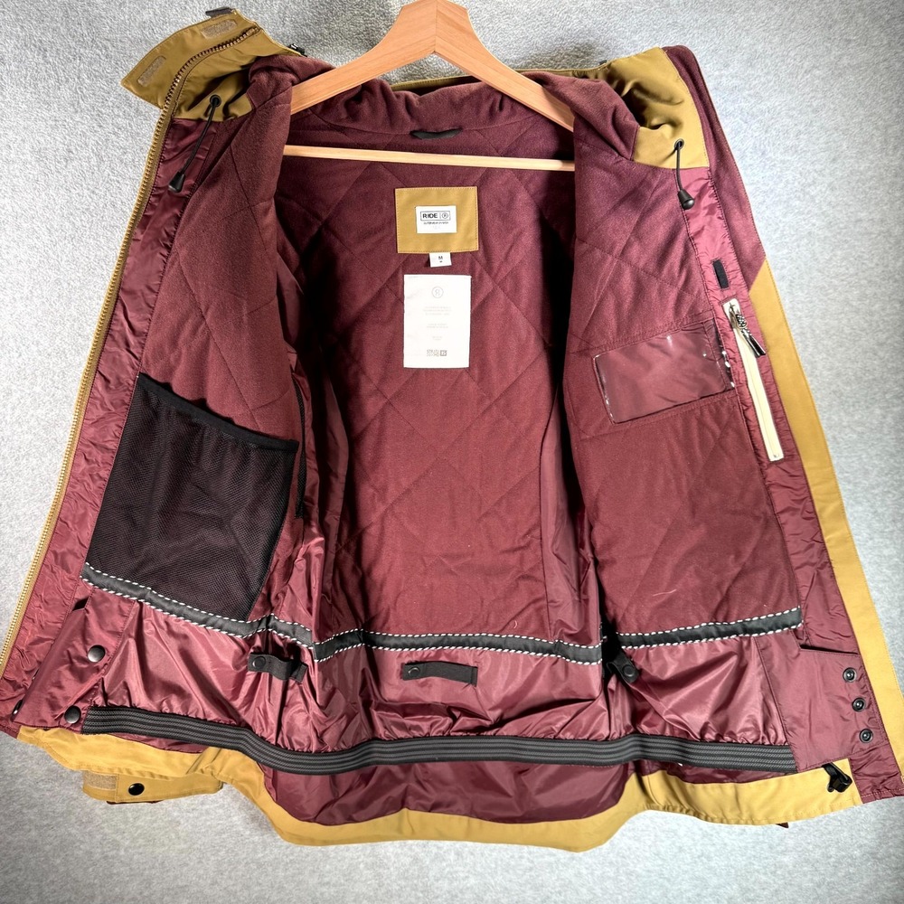 Ride Snowboards Cherry Snow Jacket Womens Medium Moss Oxford Insulated Hooded - Picture 10 of 12